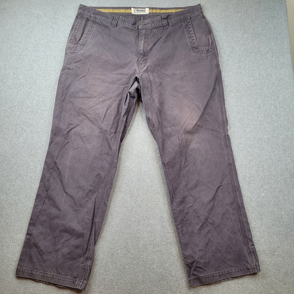 Mountain Khakis Relaxed Fit Pants Mens 42x32 Gray Cotton Canvas Outdoor Casual